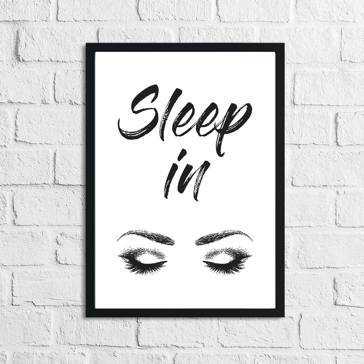 Sleep In Eyelashes 2 Bedroom Simple Decor Print by WinsterCreations™ Official Store