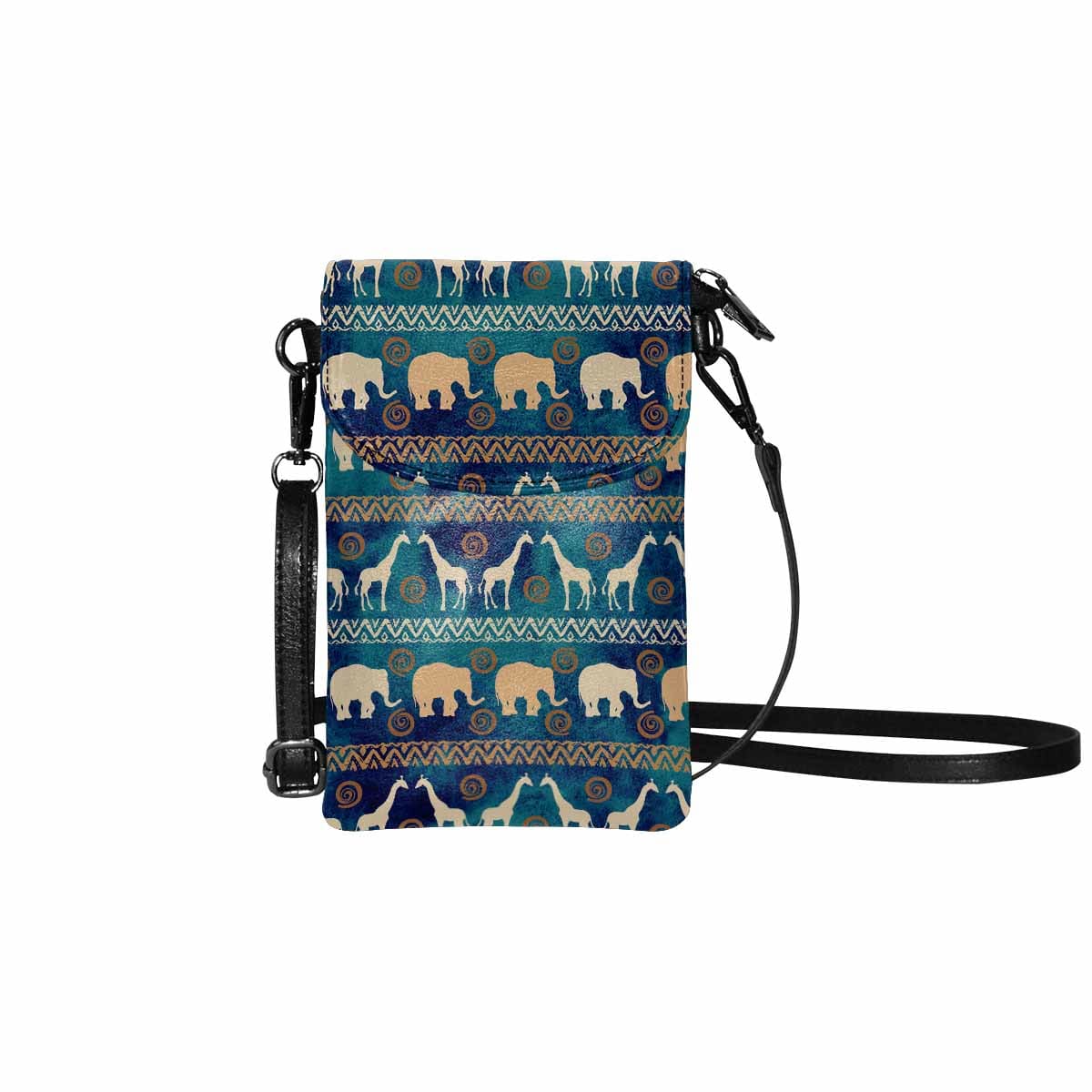 Crossbody Bag, Small Cell Phone Purse , Vibrant Style Print by inQue.Style