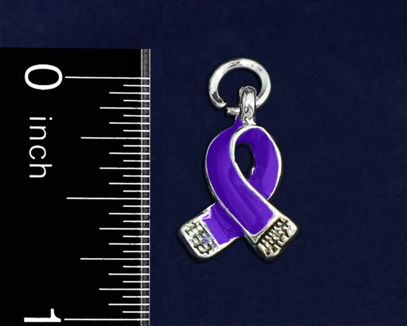 Small Violet Ribbon Hanging Charms by Fundraising For A Cause