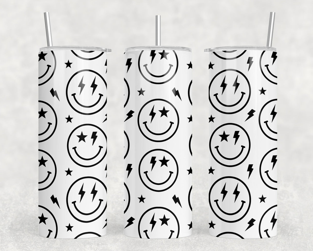 Smile - 20 oz Steel Skinny Tumbler - Optional Blue Tooth Speaker - Speaker Color will Vary by Rowdy Ridge Co