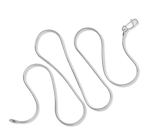 Sterling Silver 1MM Unisex Snake Chain Necklace by Donatello Gian