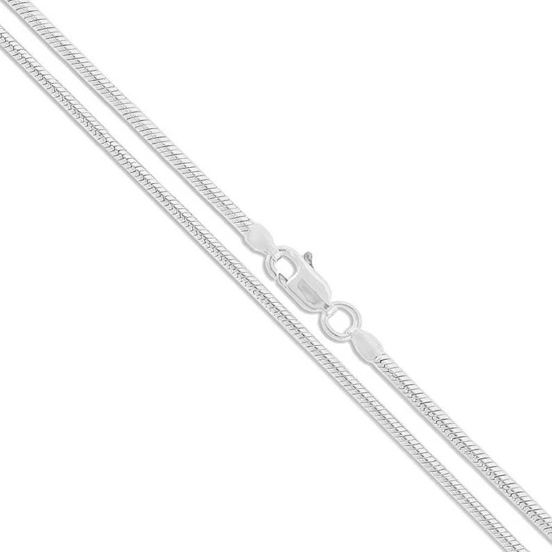 Sterling Silver 1MM Unisex Snake Chain Necklace by Donatello Gian