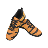 Sneakers for Women, Orange and Black Tiger Striped - Running Shoes by inQue.Style