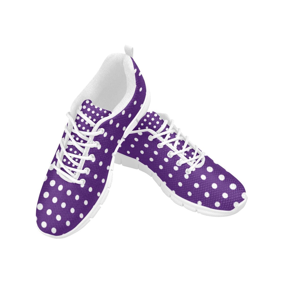 Sneakers for Women, Purple and White Polka Dot - Running Shoes by inQue.Style