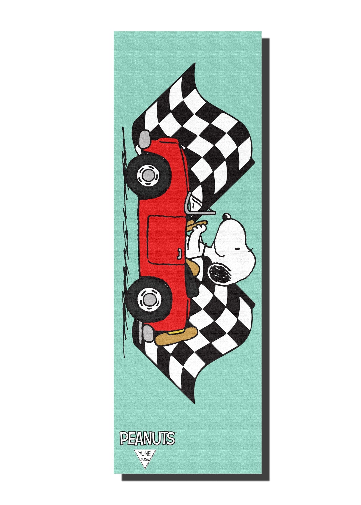 Ascend Yoga Mat Peanuts Snoopy Race Car Mat by Yune Yoga