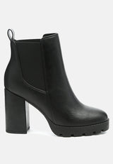 sonia block heeled boots by London Rag