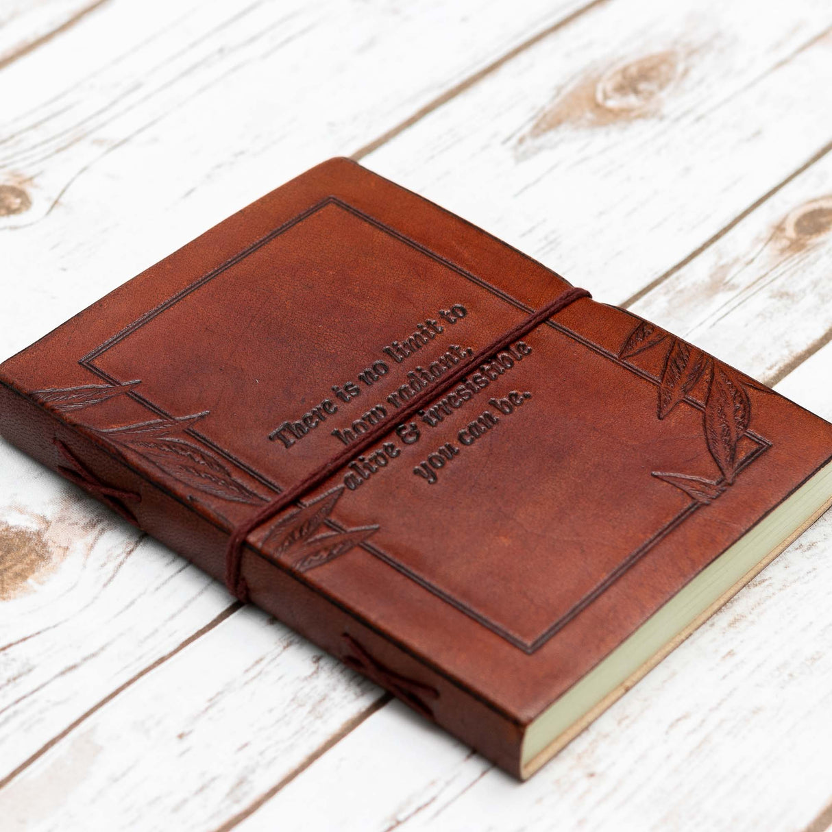 No Limit Quote Leather Journal - 8x6 Size by Soothi