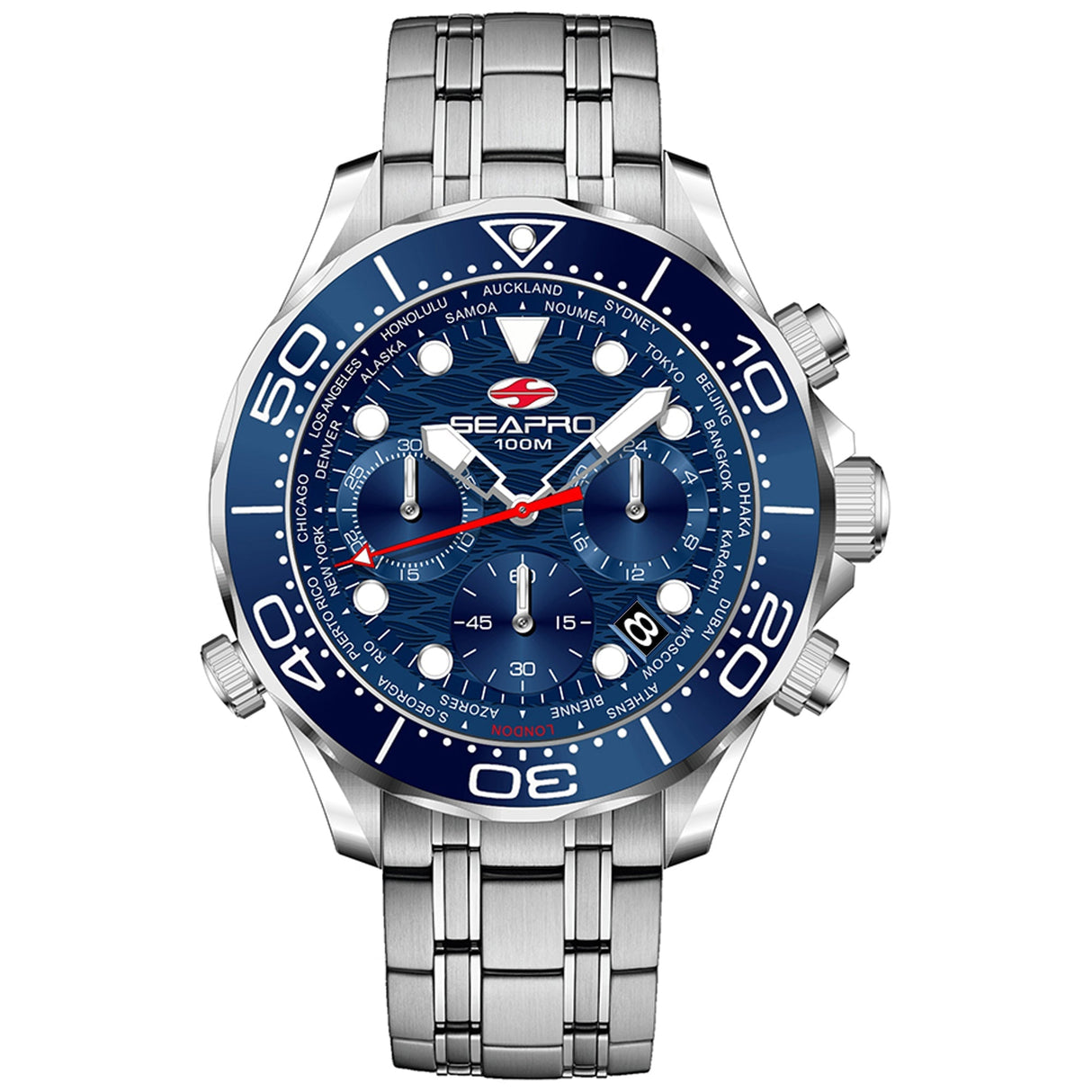 Seapro Men's Mondial Timer Blue Dial Watch - SP0152 by Balec Group