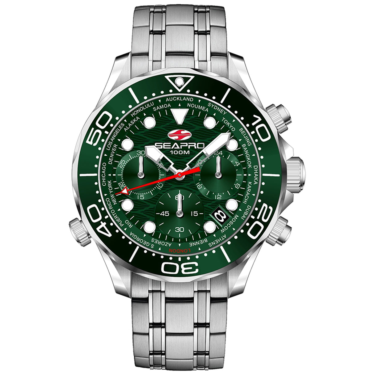 Seapro Men's Mondial Timer Green Dial Watch - SP0155 by Balec Group