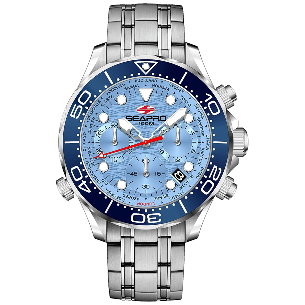 Seapro Men's Mondial Timer Blue Dial Watch - SP0156 by Balec Group