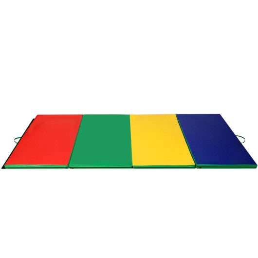 4 Feet x 10 Feet Thick Folding Panel Gymnastics Mat-Color