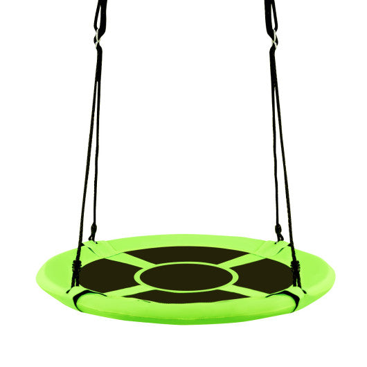 40 Inch Flying Saucer Tree Swing Indoor Outdoor Play Set-Green