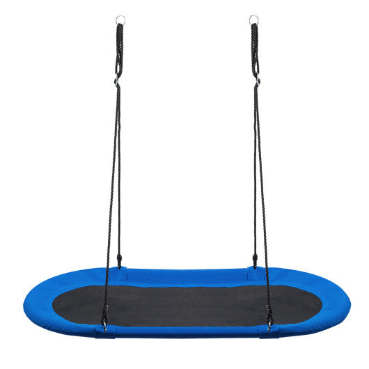 60 Inch Saucer Surf Outdoor Adjustable Swing Set-Blue+Black