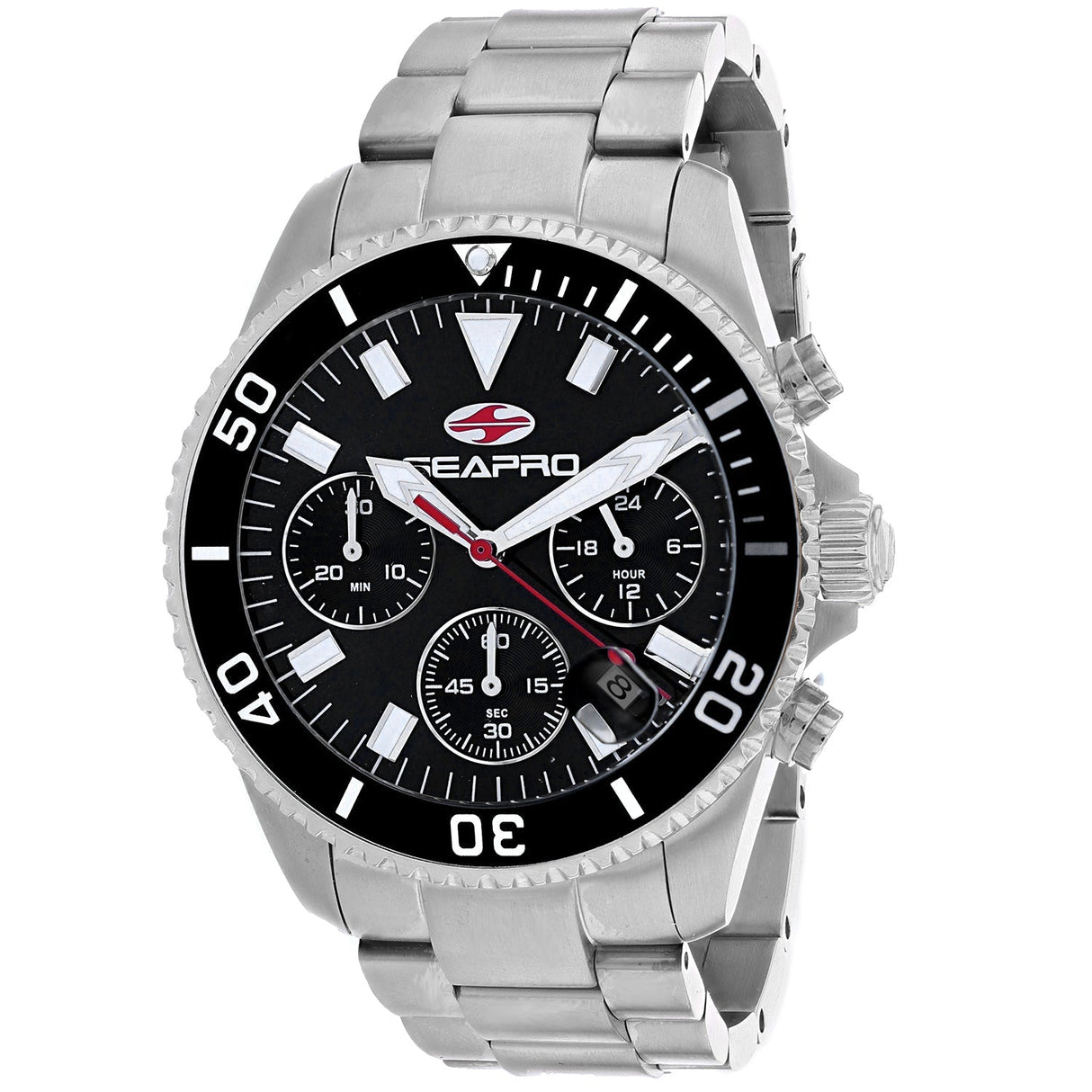 Seapro Men's Scuba 200 Chrono Black Dial Watch - SP4351 by Balec Group