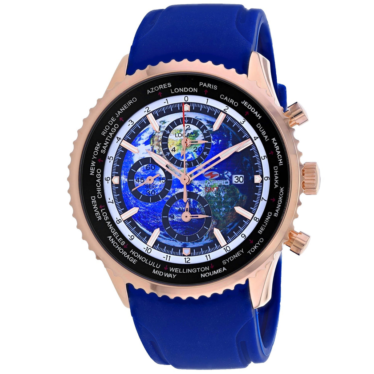 Seapro Men's Meridian World Timer GMT Blue Dial Watch - SP7522 by Balec Group