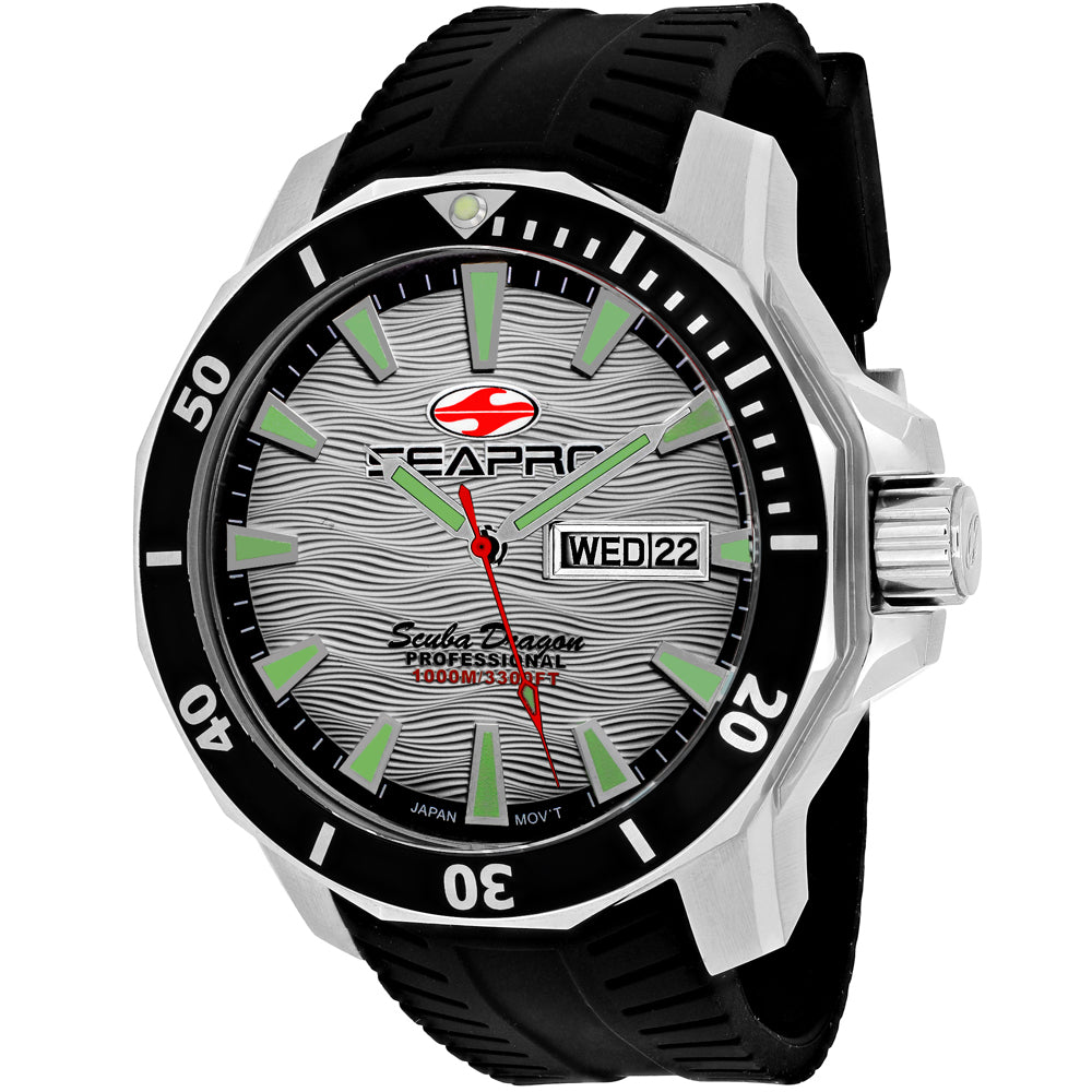 Seapro Men's Diver Limited Edition 1000 Meters Silver Dial Watch - SP8312 by Balec Group