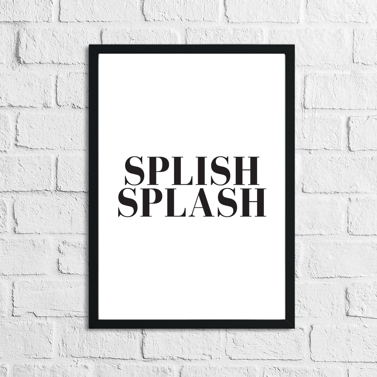 Splish Splash Simple Bold Bathroom Wall Decor Home Print by WinsterCreations™ Official Store