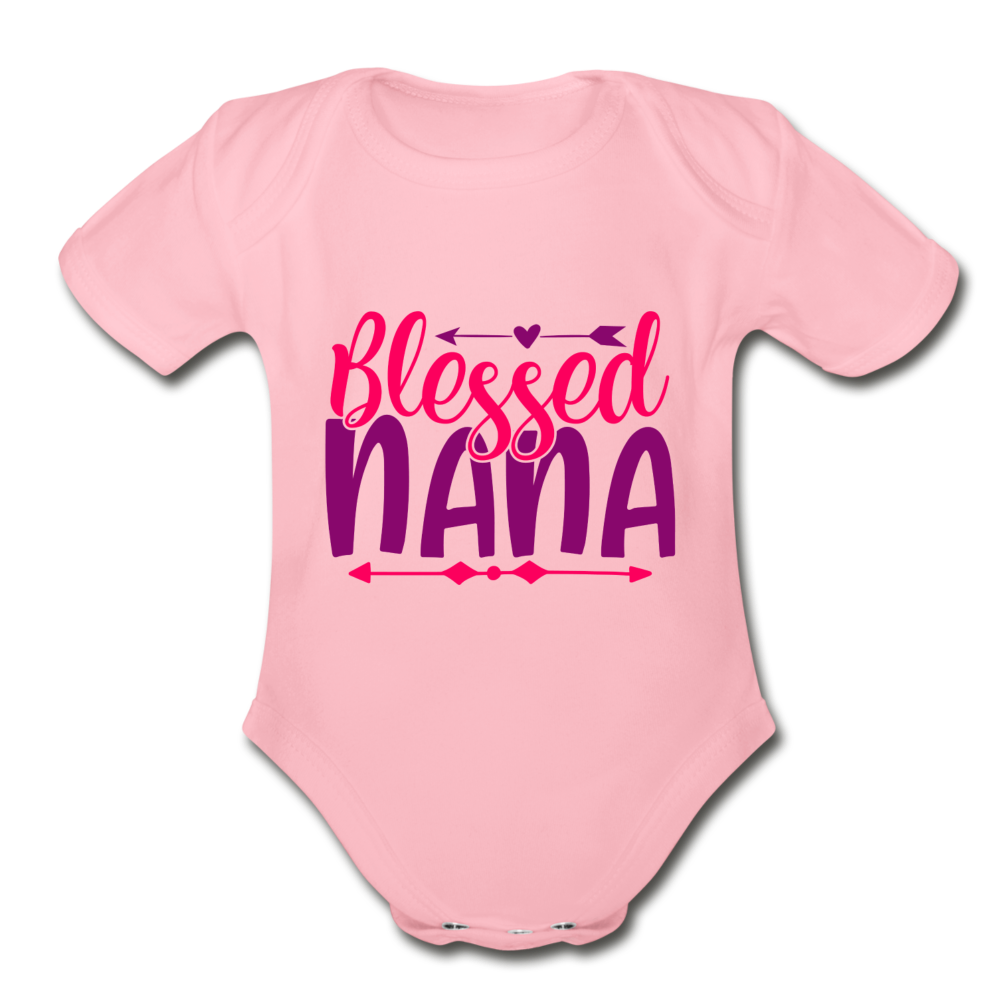 Blessed nana Short Sleeve Baby Bodysuit by Tshirt Unlimited