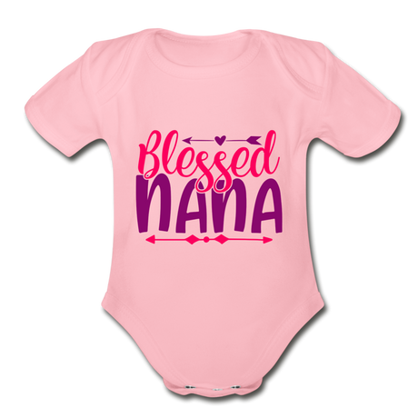 Blessed nana Short Sleeve Baby Bodysuit by Tshirt Unlimited