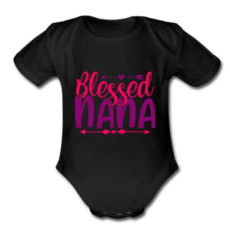 Blessed nana Short Sleeve Baby Bodysuit by Tshirt Unlimited