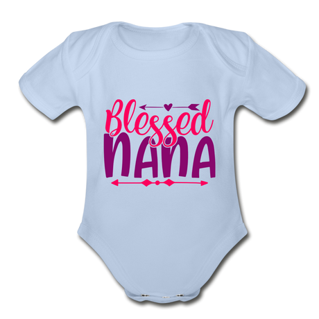 Blessed nana Short Sleeve Baby Bodysuit by Tshirt Unlimited