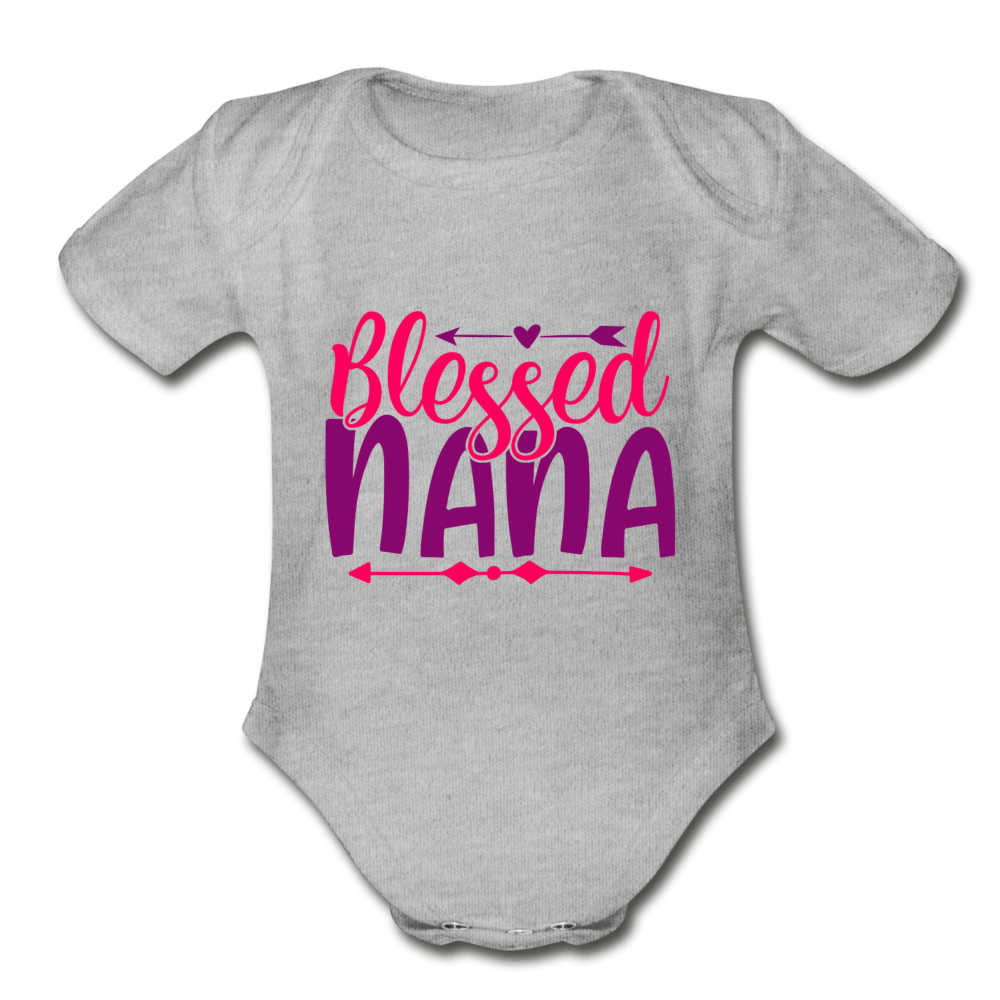 Blessed nana Short Sleeve Baby Bodysuit by Tshirt Unlimited