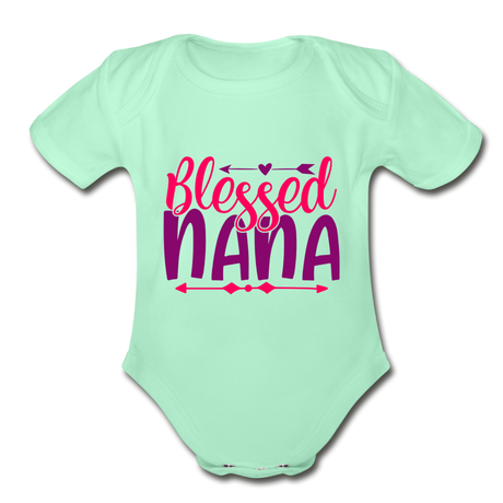 Blessed nana Short Sleeve Baby Bodysuit by Tshirt Unlimited