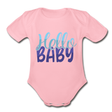 Hello Baby Short Sleeve Baby Bodysuit by Tshirt Unlimited