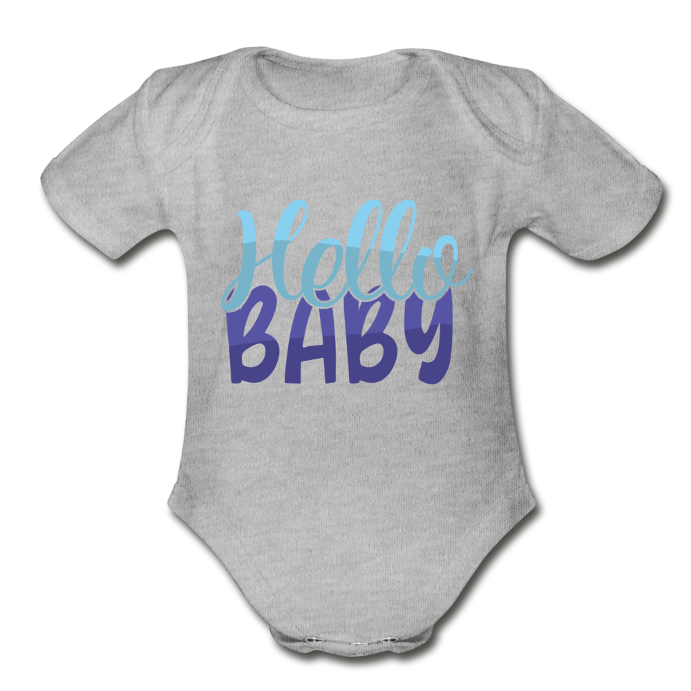 Hello Baby Short Sleeve Baby Bodysuit by Tshirt Unlimited