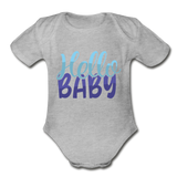 Hello Baby Short Sleeve Baby Bodysuit by Tshirt Unlimited