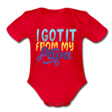 I got it from my papa Short Sleeve Baby Bodysuit by Tshirt Unlimited