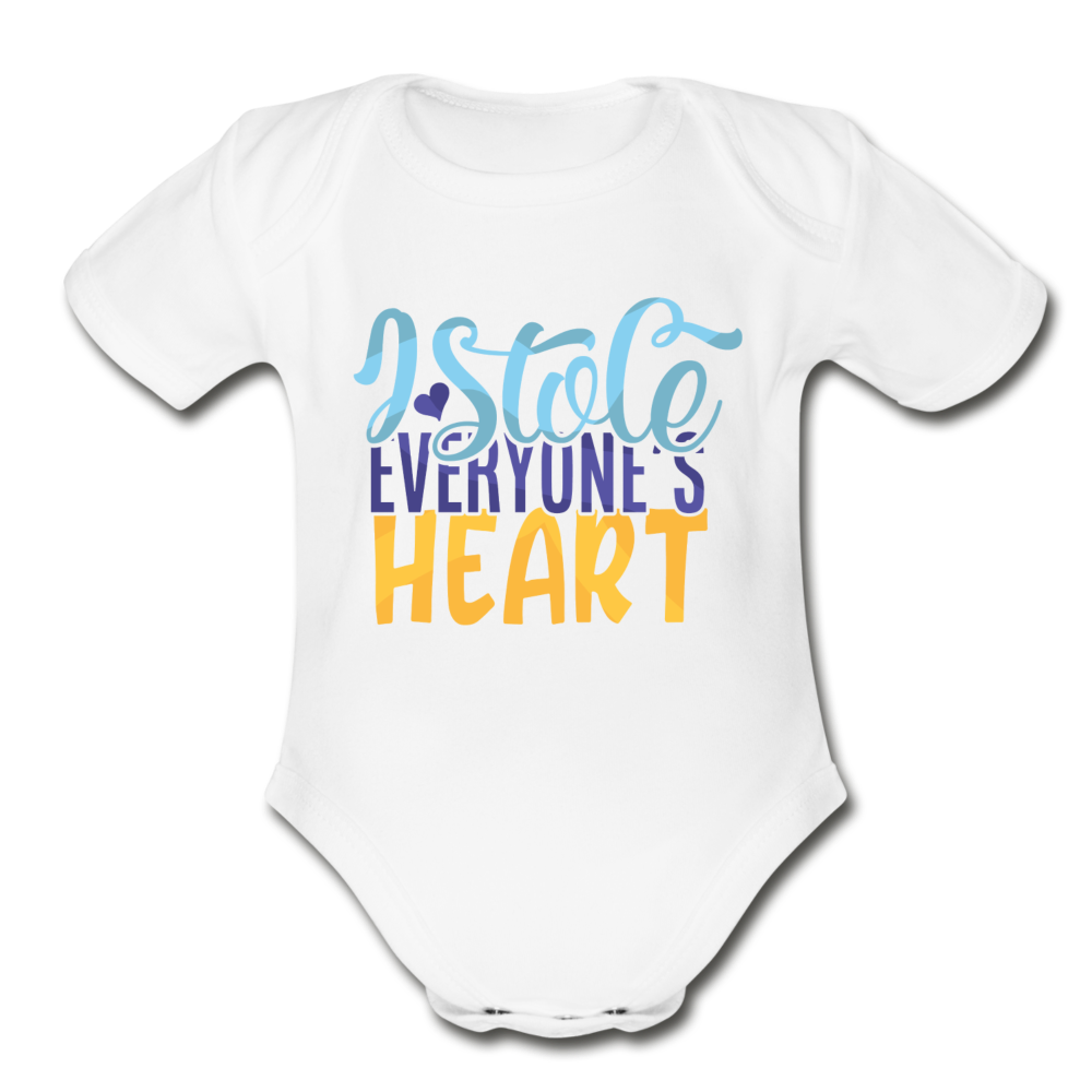 I stole everyone's Heart Short Sleeve Baby Bodysuit by Tshirt Unlimited