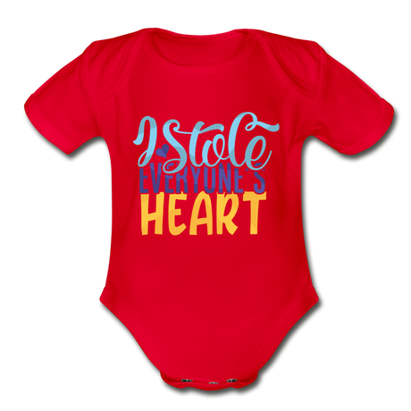 I stole everyone's Heart Short Sleeve Baby Bodysuit by Tshirt Unlimited