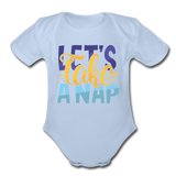 Lets Take A Nap Short Sleeve Baby Bodysuit by Tshirt Unlimited