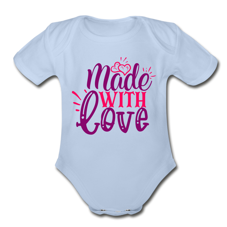 Made With Love Baby Bodysuit by Tshirt Unlimited