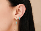 Star Turquoise Earrings Charm by Little Sky Stone