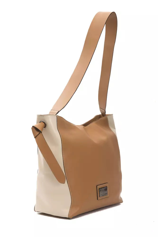 Brown Leather Shoulder Bag by Faz