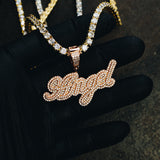 Custom Iced Script Letter Pendant by Custom Gold Grillz