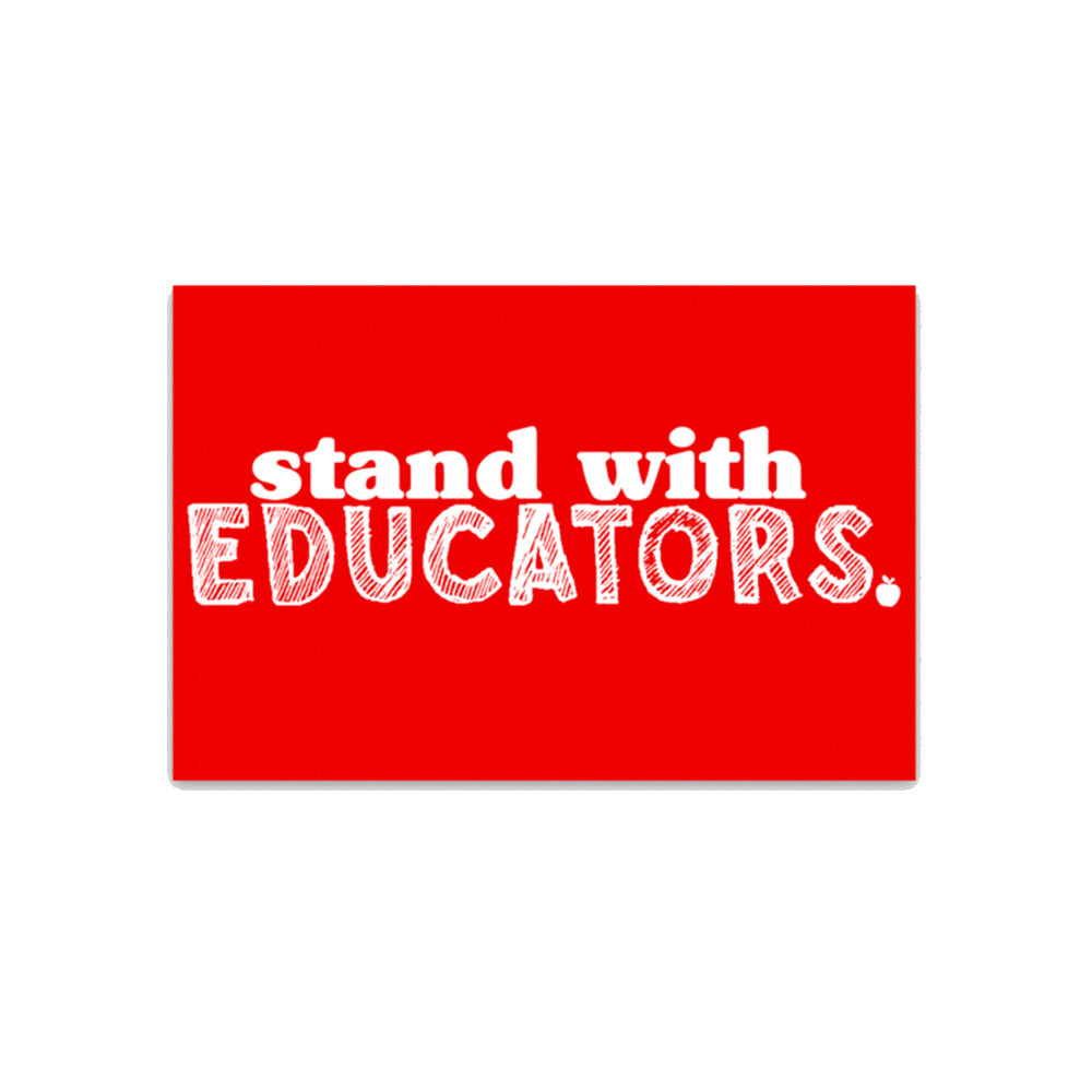 Stand with Educators Sticker by Kind Cotton