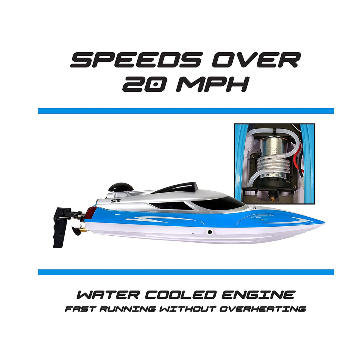 Contixo T2 Water Wizard RC Remote Control Speed Boat by Contixo