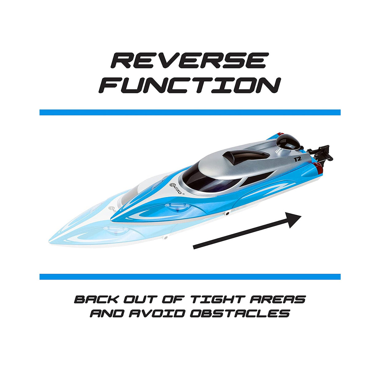 Contixo T2 Water Wizard RC Remote Control Speed Boat by Contixo