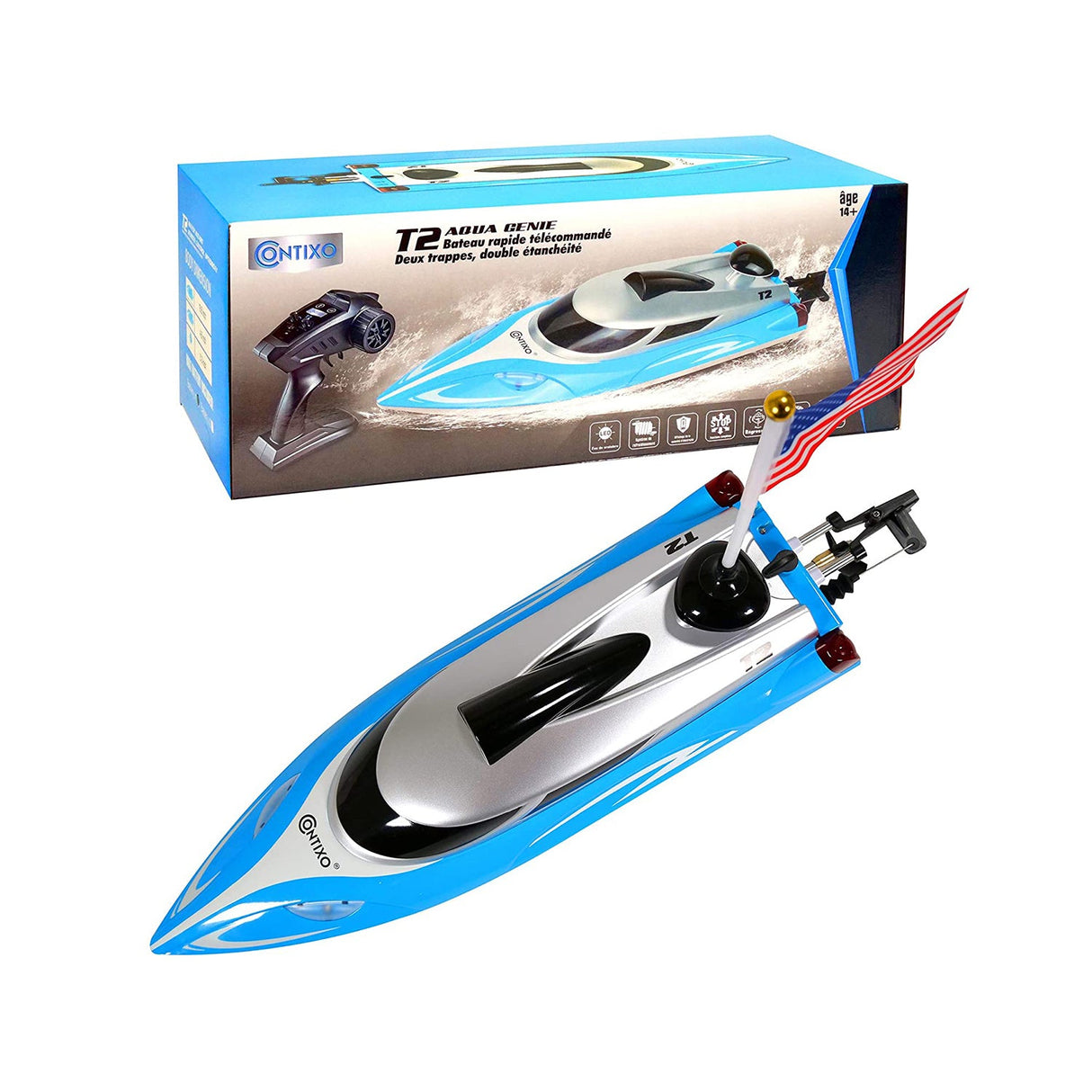 Contixo T2 Water Wizard RC Remote Control Speed Boat by Contixo