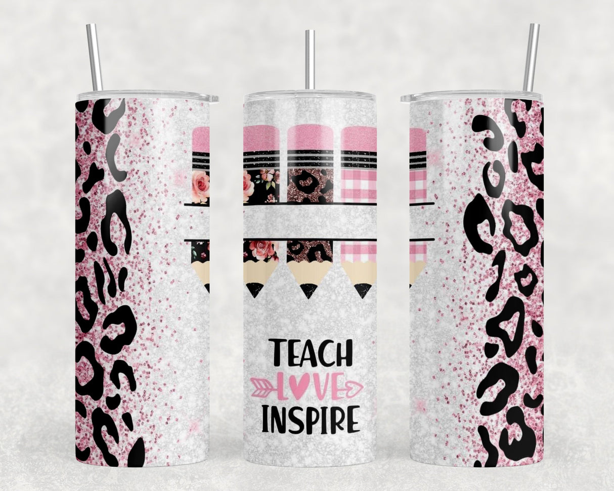 Teacher|Skinny Tumbler|Optional Bluetooth Speaker| Speaker Color Varies by Rowdy Ridge Co