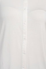 T Tahari Collar Neck Cuff Long Sleeves Button Detail ITY Blouse by Curated Brands