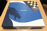 The 4" Burnt Zagreb Chess Set Combo by Chess House