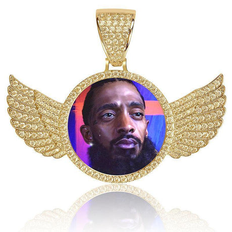 THE FLYING ANGEL® - Custom Round Photo Pendant by Bling Proud | Urban Jewelry Online Store