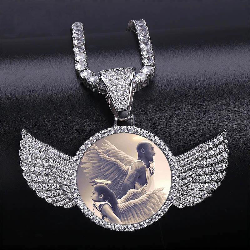 THE FLYING ANGEL® - Custom Round Photo Pendant by Bling Proud | Urban Jewelry Online Store