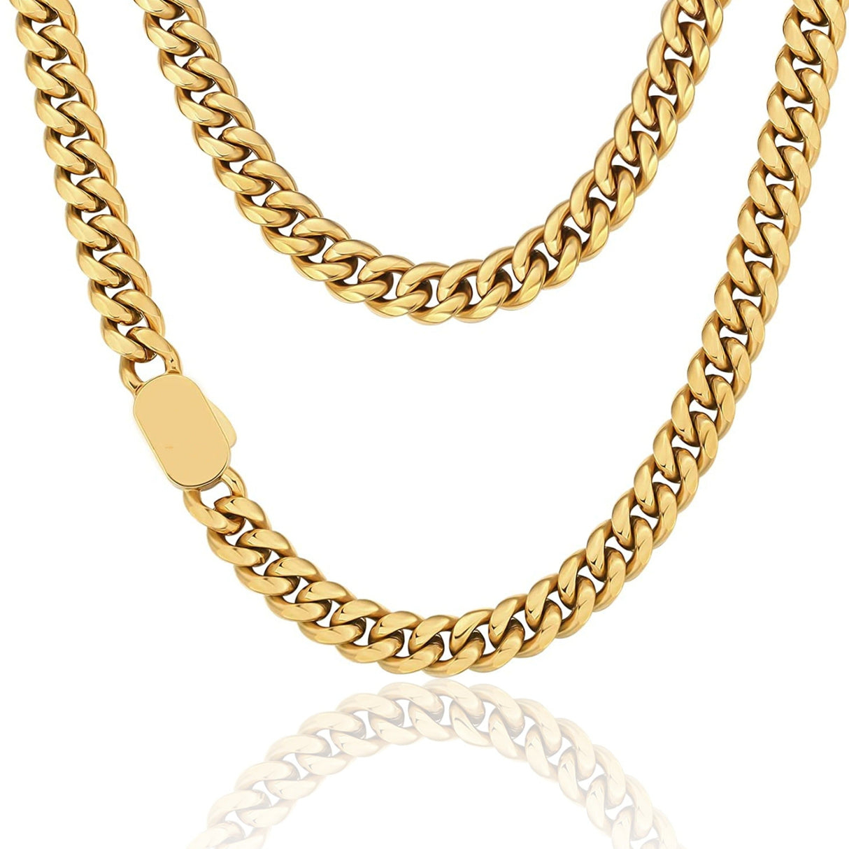 The Golden Age Ⅱ® - Cuban Link Chain 18K Gold (Push Button Clasp) by Bling Proud | Urban Jewelry Online Store