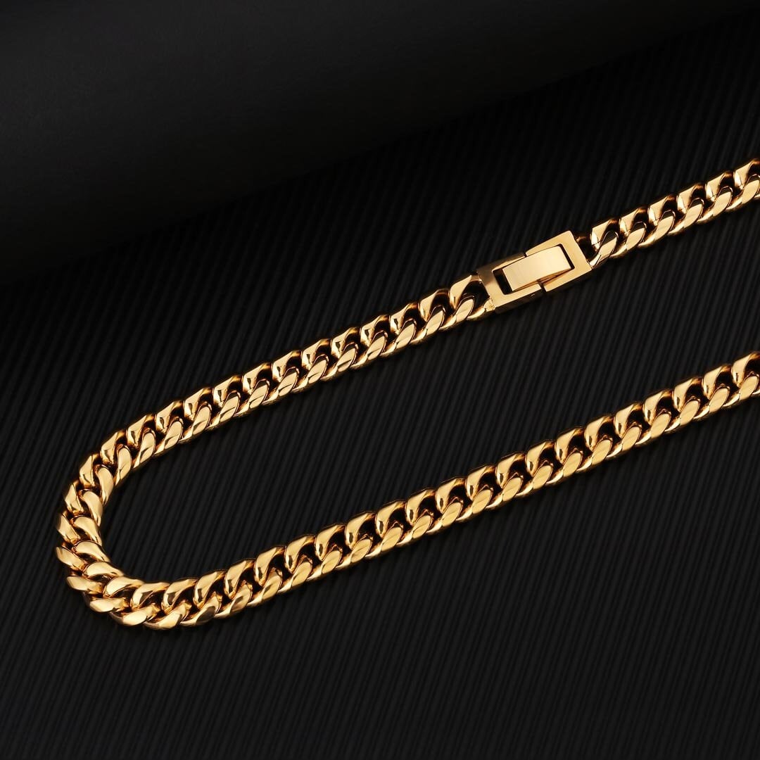 The Golden Age® - 8mm Miami Cuban Link Chain 18K Gold Plated by Bling Proud | Urban Jewelry Online Store