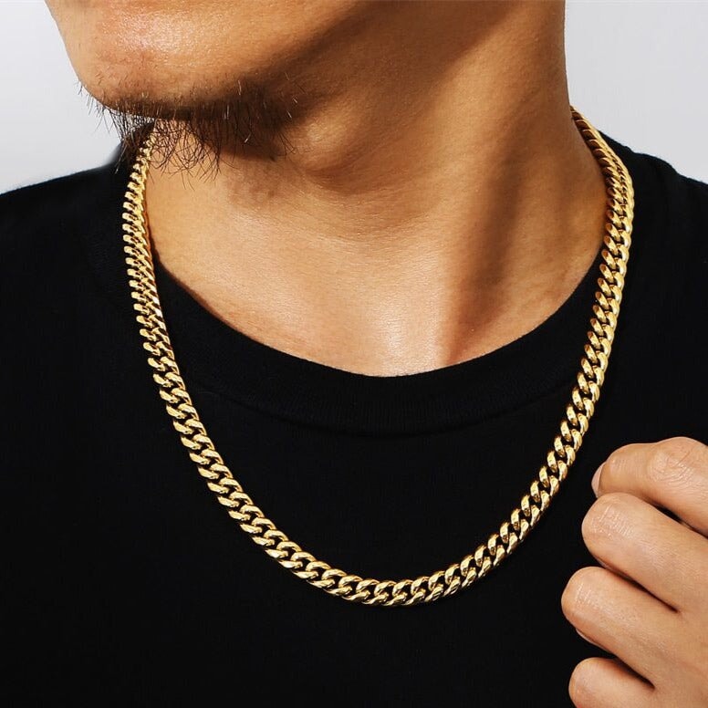 The Golden Age® - 8mm Miami Cuban Link Chain 18K Gold Plated by Bling Proud | Urban Jewelry Online Store